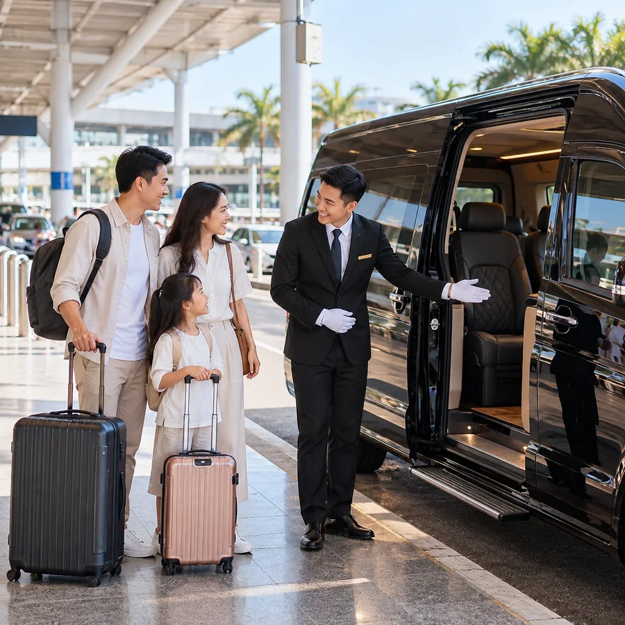 Đón khách tại sân bay