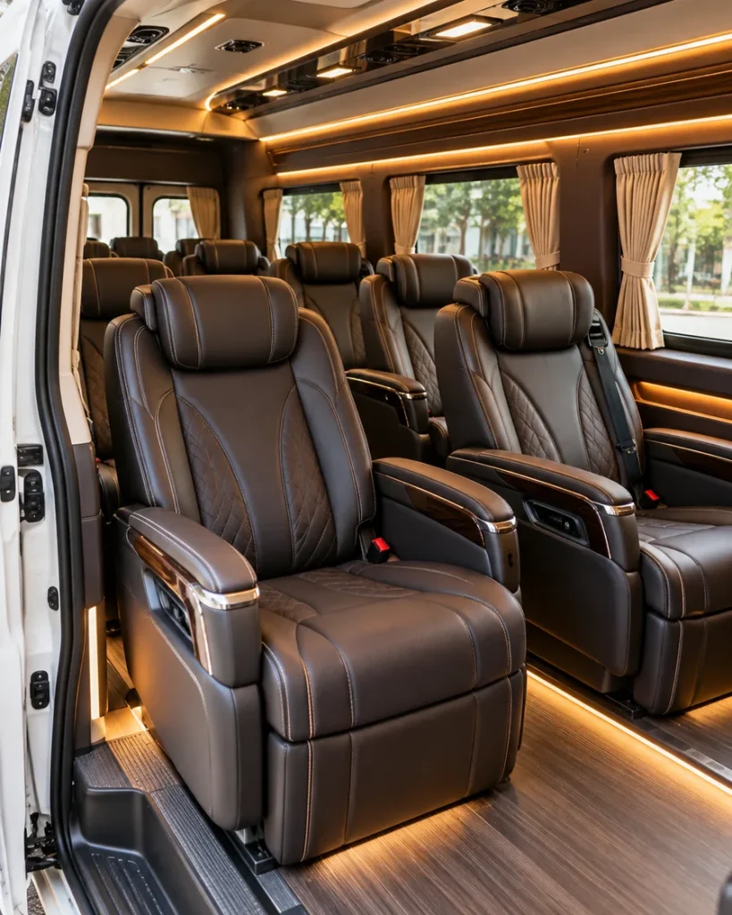 Nội thất Limousine chín chỗ