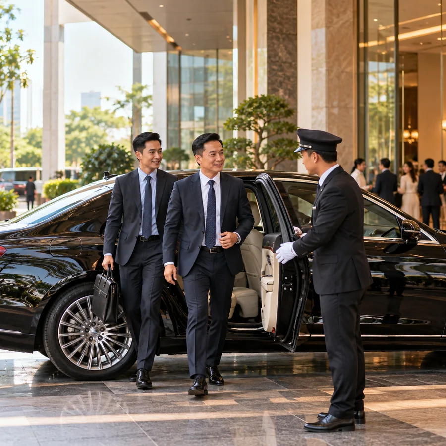 Xe đón đối tác doanh nghiệp