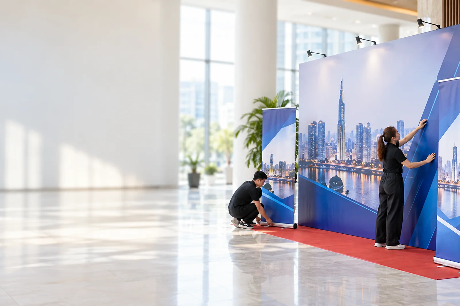 Hoàng Gia Limousine – Standee, backdrop chuẩn sự kiện